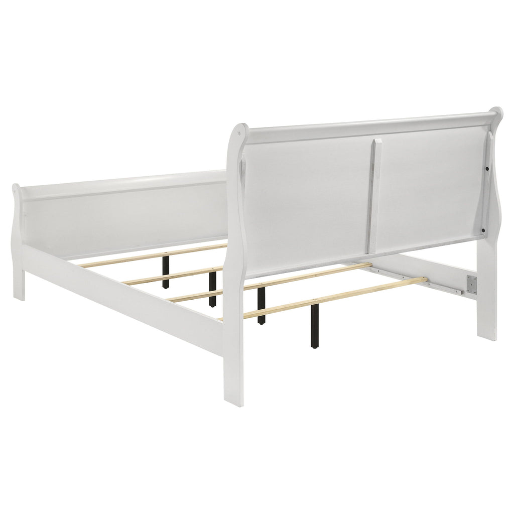 Mckee - 4 Piece Queen Bedroom Set, Includes Bed, Nightstand, Dresser And Mirror - White