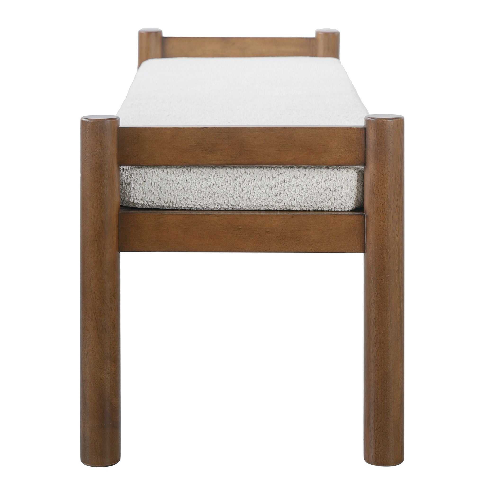 Upholstered Ottoman Bench, Indoor Accent Footrest - Beige