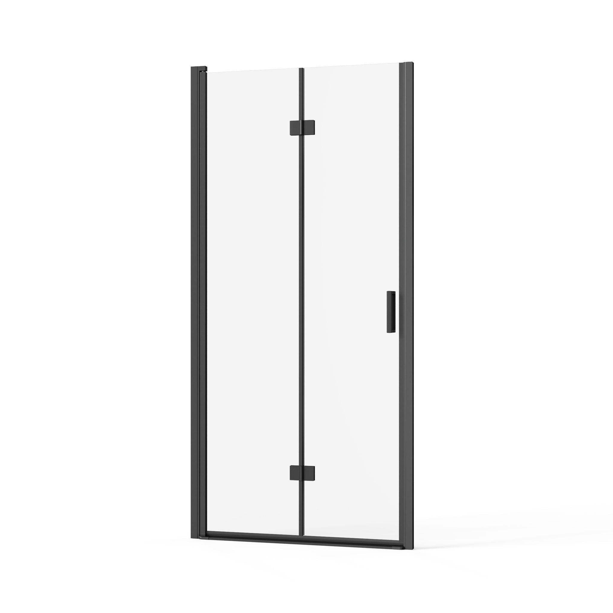 Bifold Frameless Shower Door With Tempered Clear Glass