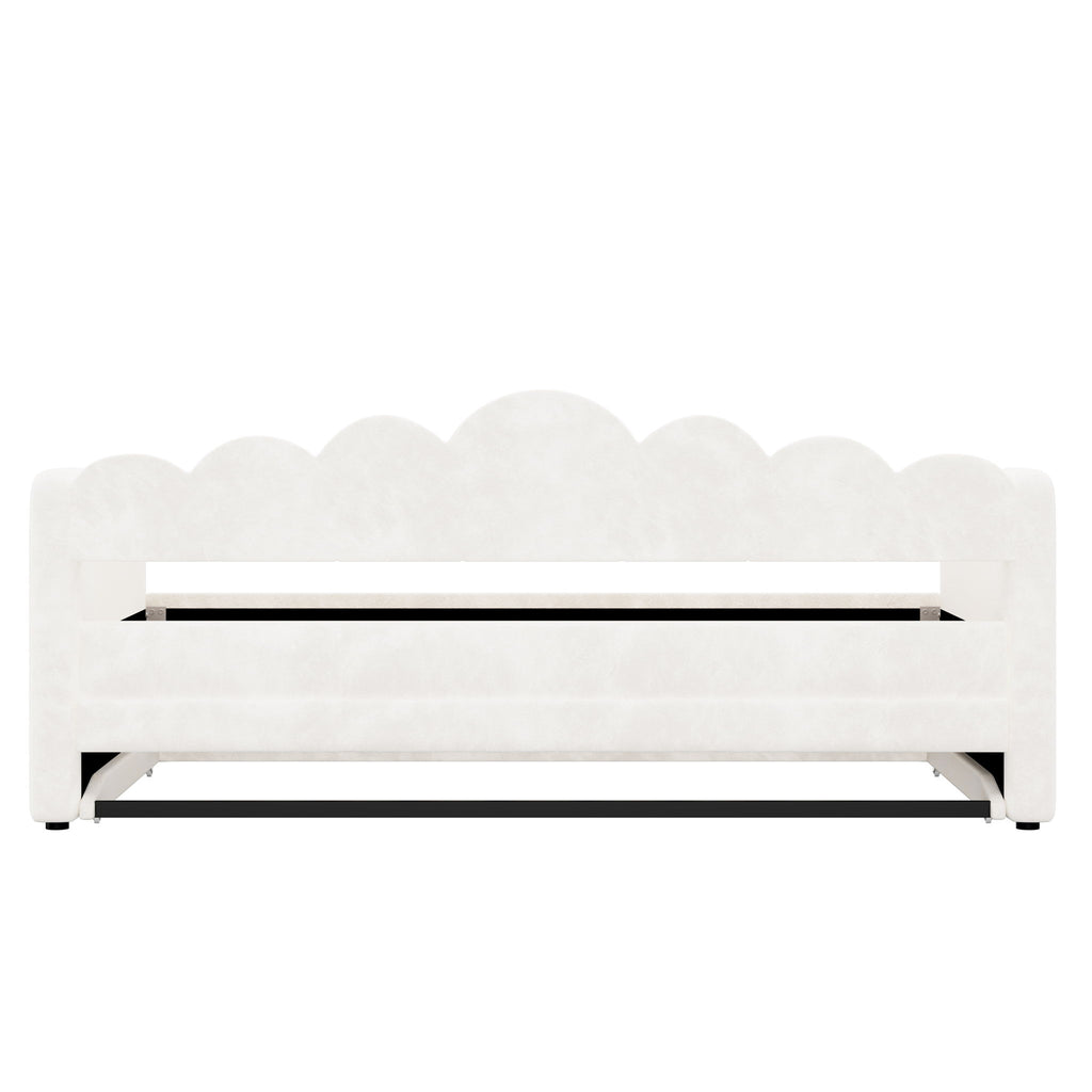 Upholstered Daybed With Adjustable LED Trundle
