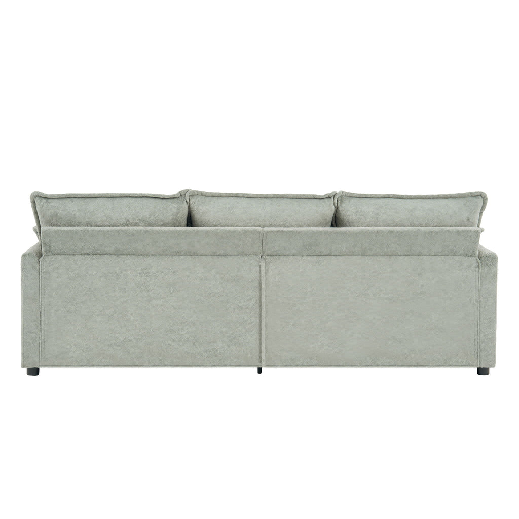 Modern 3 Seater Sofa With Side Storage Pockets For Living Room