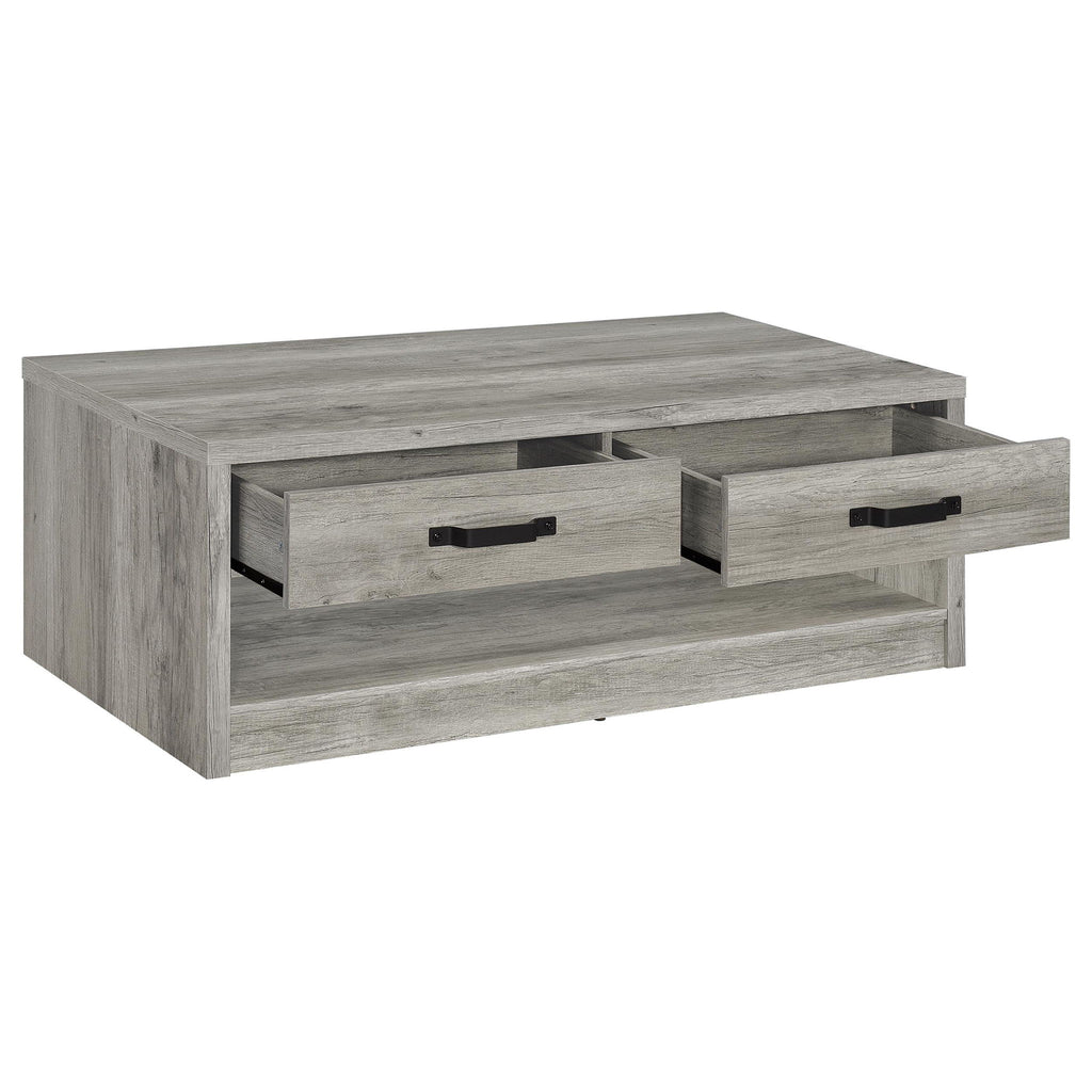 Nuberg - 2 Piece And End Table Set With Storage Drawers - Gray