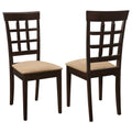 Lattice Back Dining Chair (Set of 2) - Brown