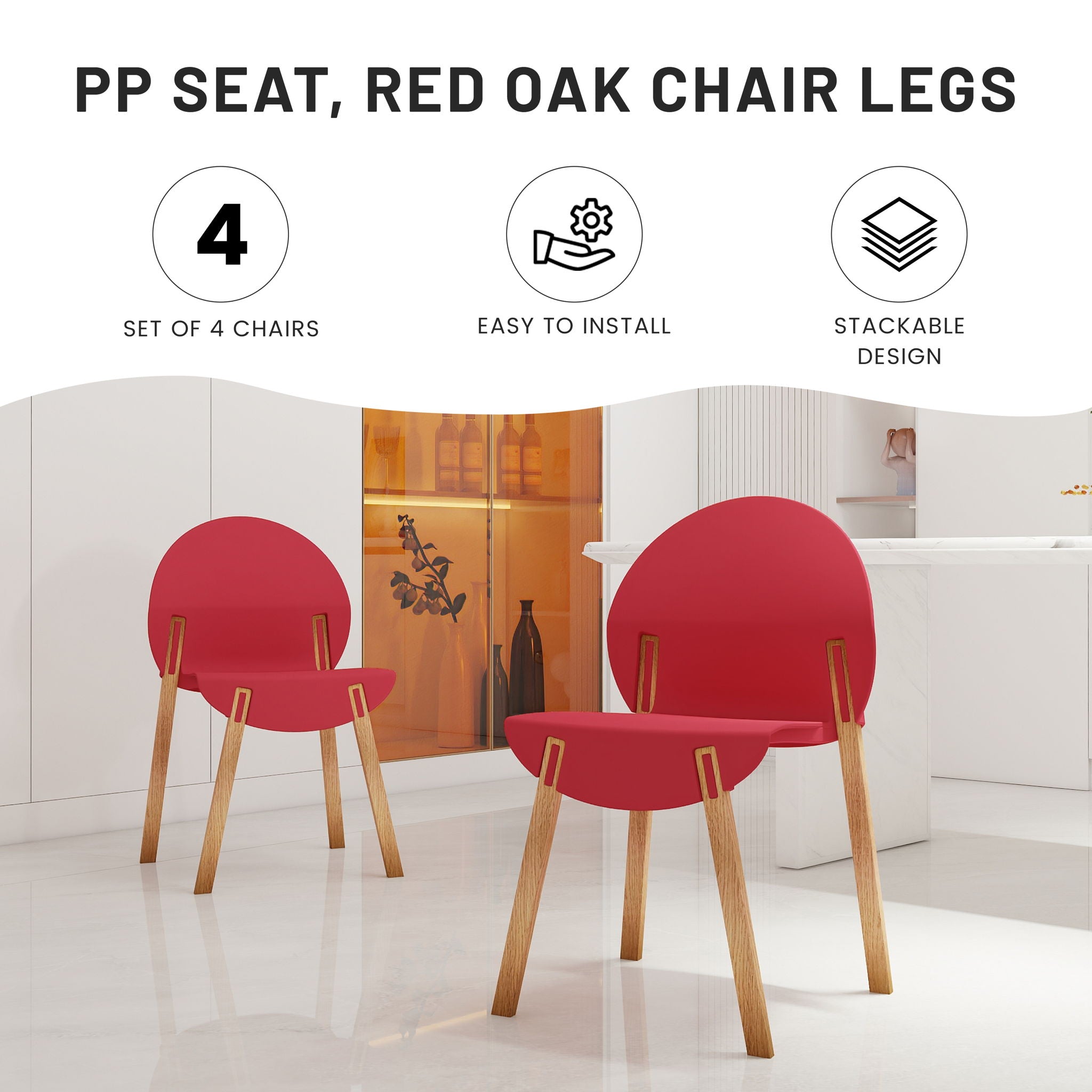 4 Piece Set Of Single Chairs With A Folding Square Table