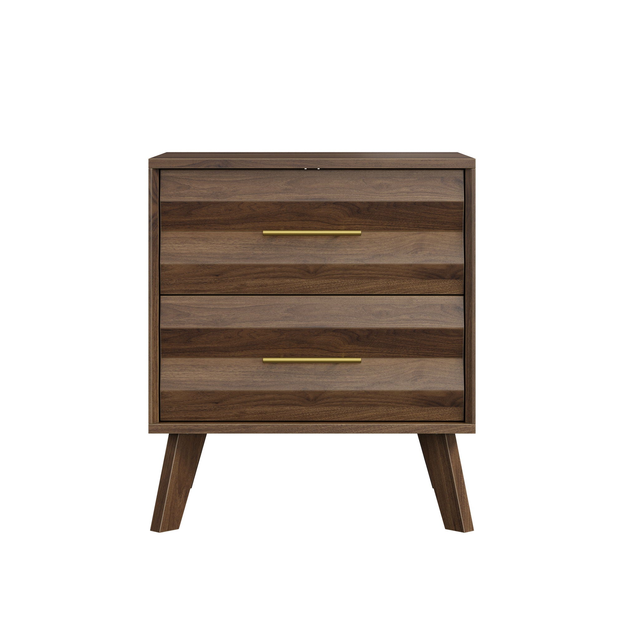 Medieval Double Drawer Bedside Table