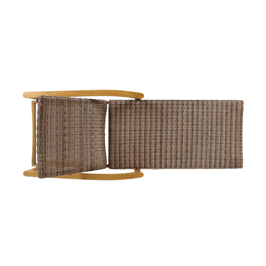 Hampton - Outdoor Chaise Lounge With Adjustable Backrest - Natural