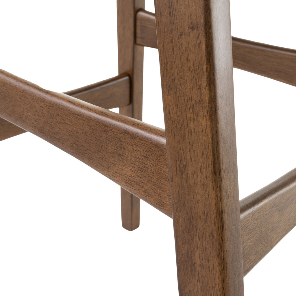 Contemporary Bar Stool With Stylish Seat And Small Backrest