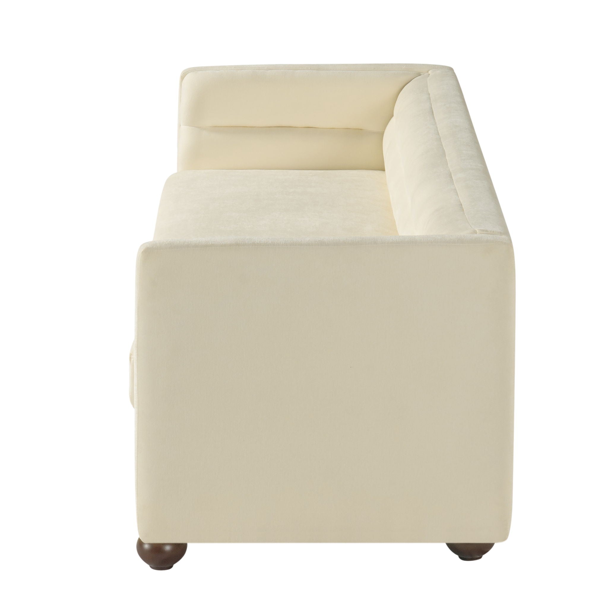 3 Seater Sofa Upholstery With Square Arms, Living Room Couch