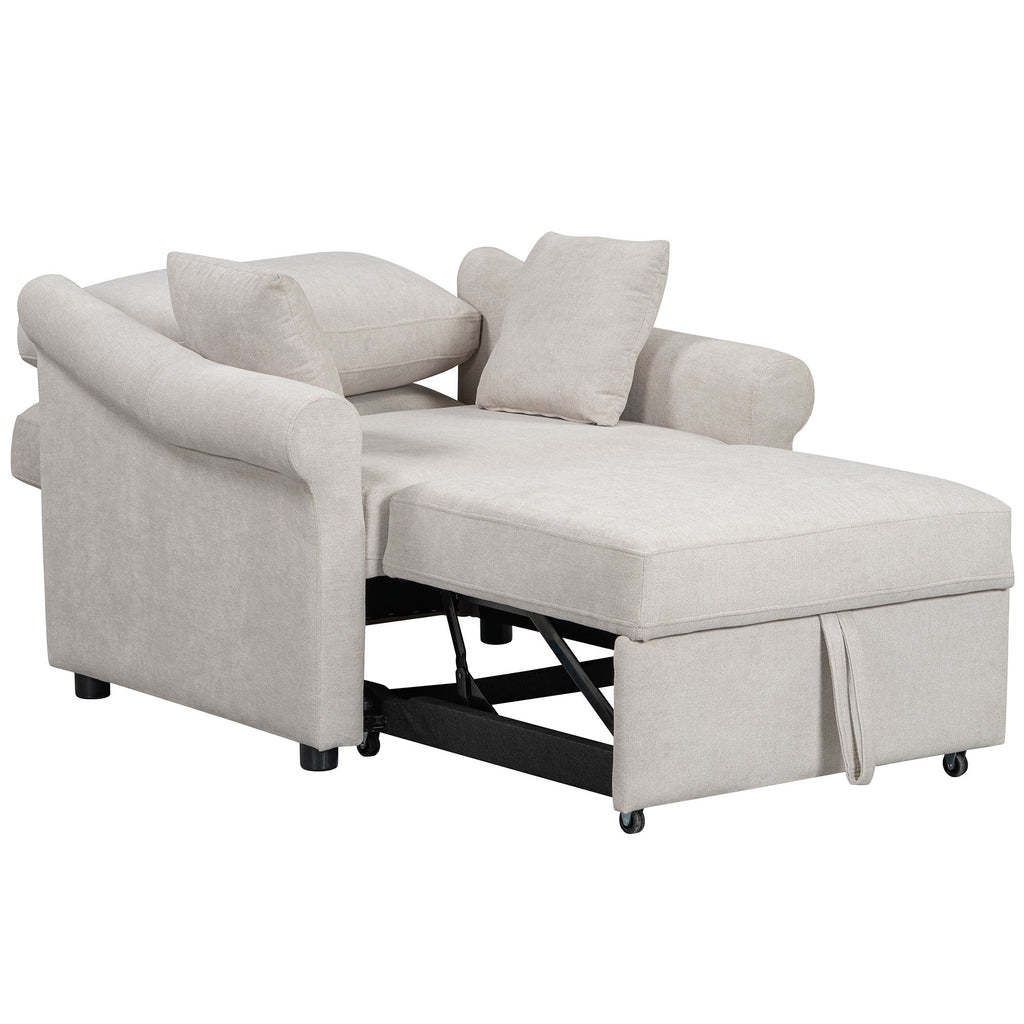 Convertible Sleeper Chair With Adjustable Backrest