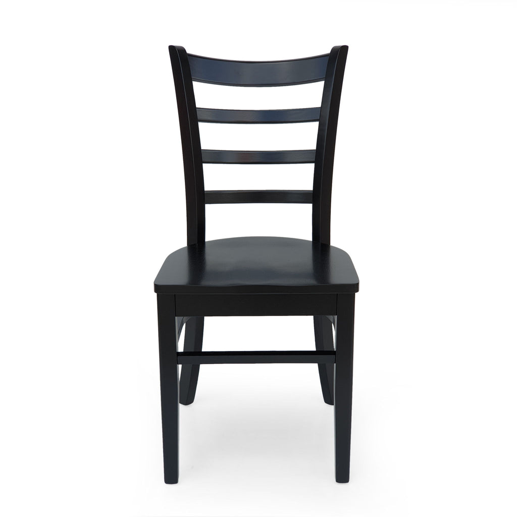 Farmhouse Style Dining Chair Set With Traditional Ladder Back Design