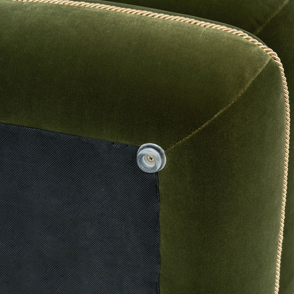 Monarch - Tassled Ottoman - Olive Green