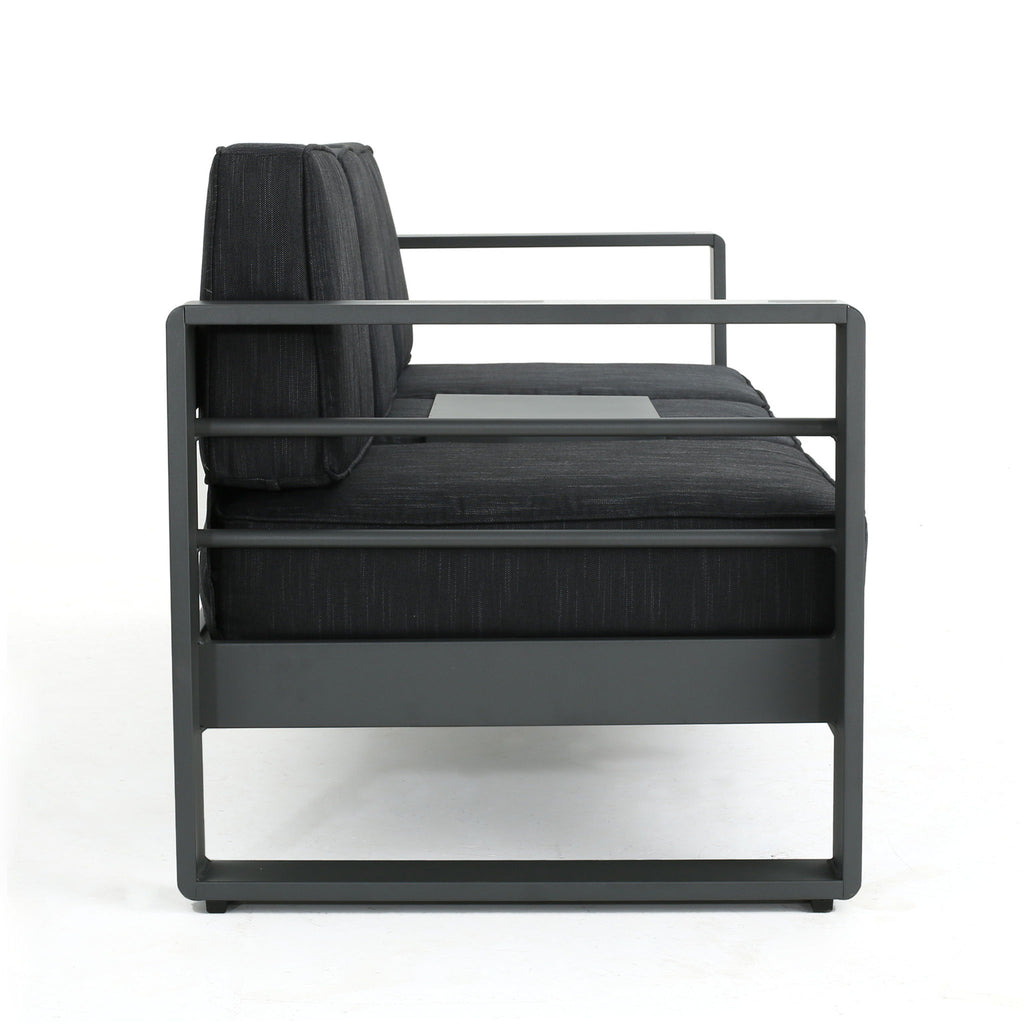 Cape Coral - Modern 3 Seater Sofa With Metal Tray