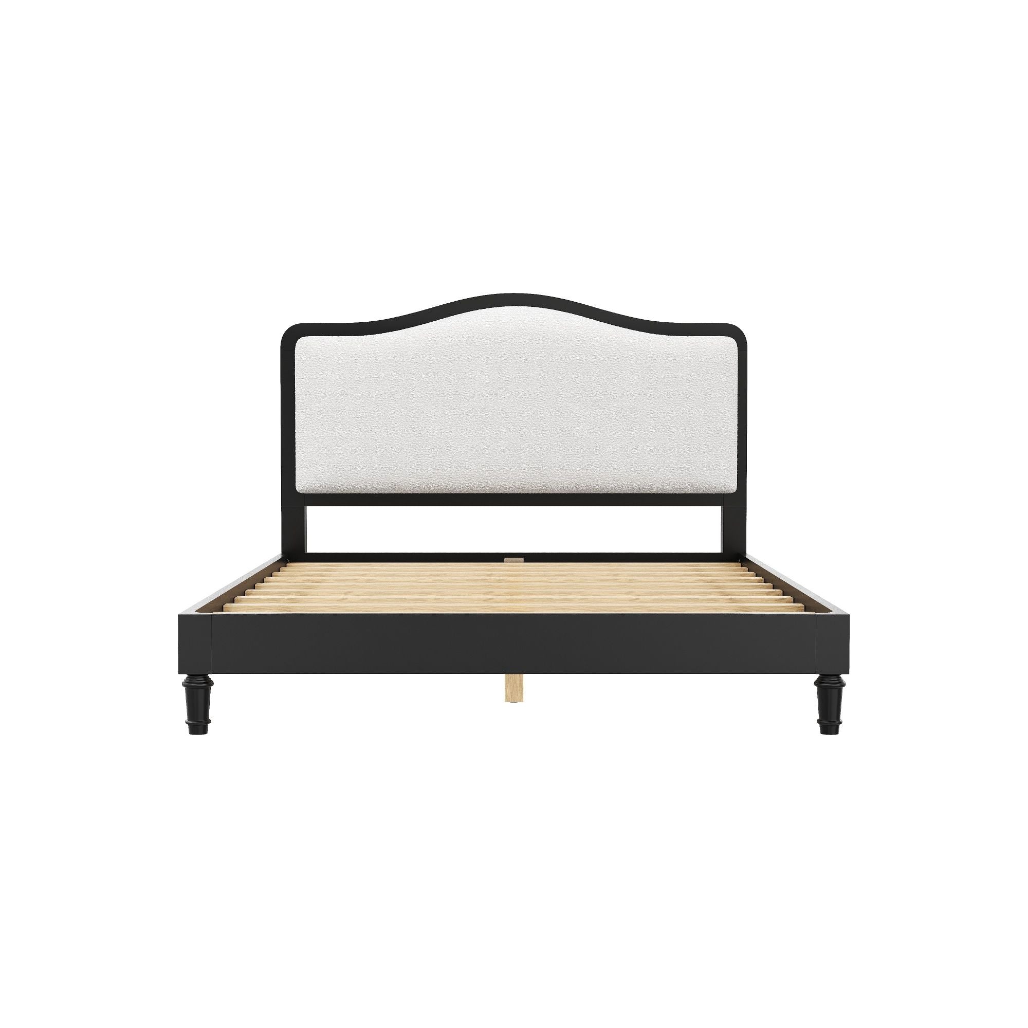 Platform Bed With Upholstered Headboard