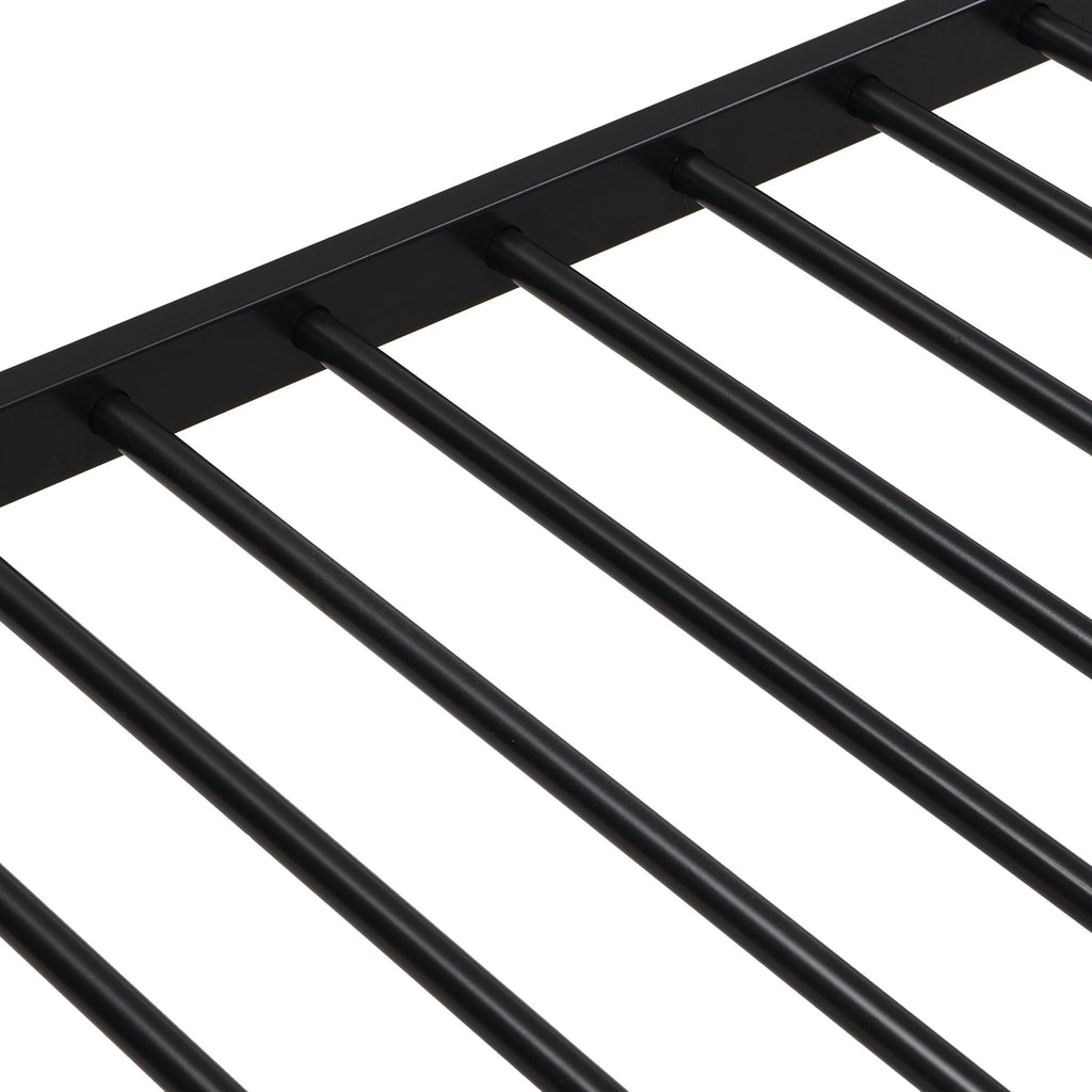 Twin Over Full Bunk Bed With Large Under-Bed Storage - Black