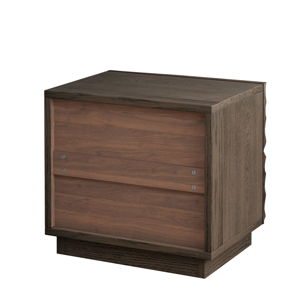 Nightstand With 2 Drawers, No Handles