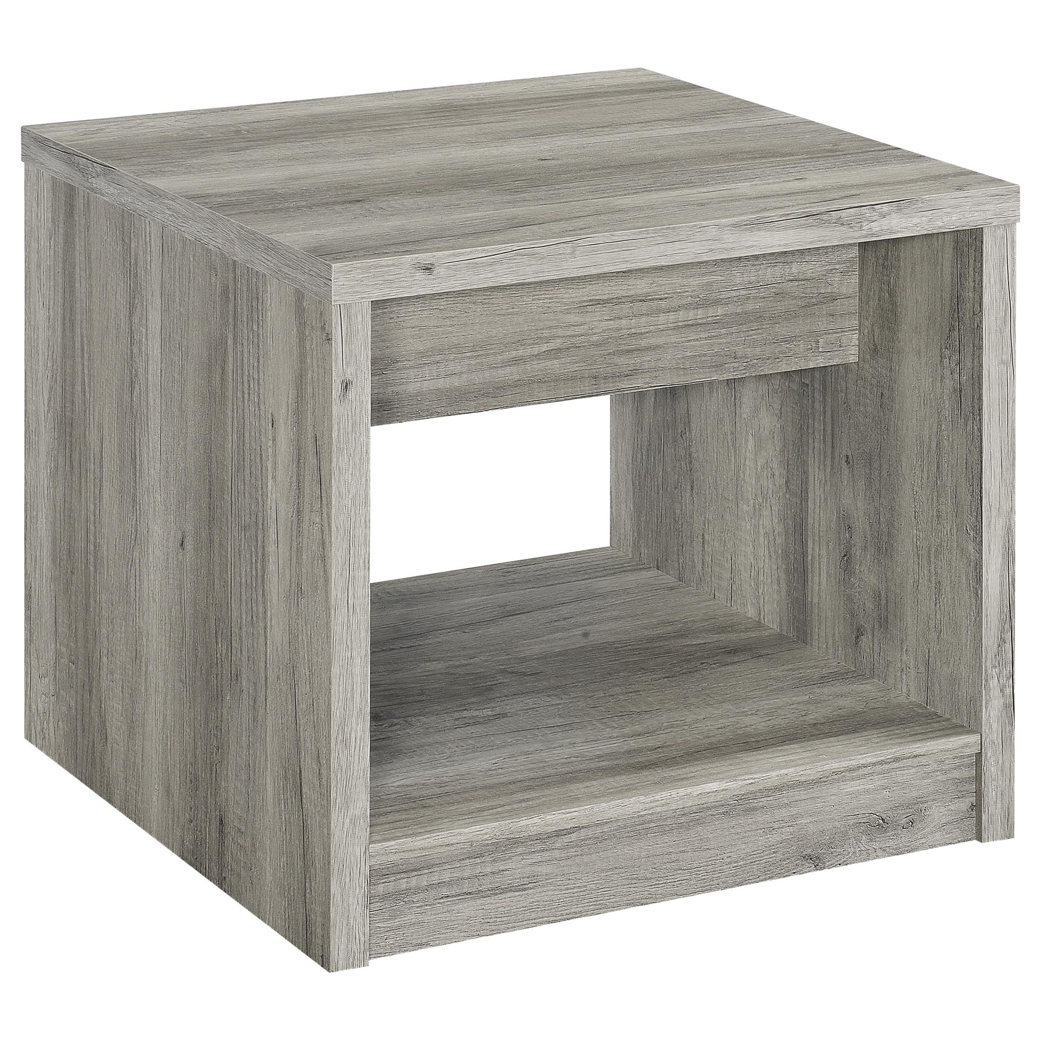 Nuberg - 2 Piece And End Table Set With Storage Drawers - Gray