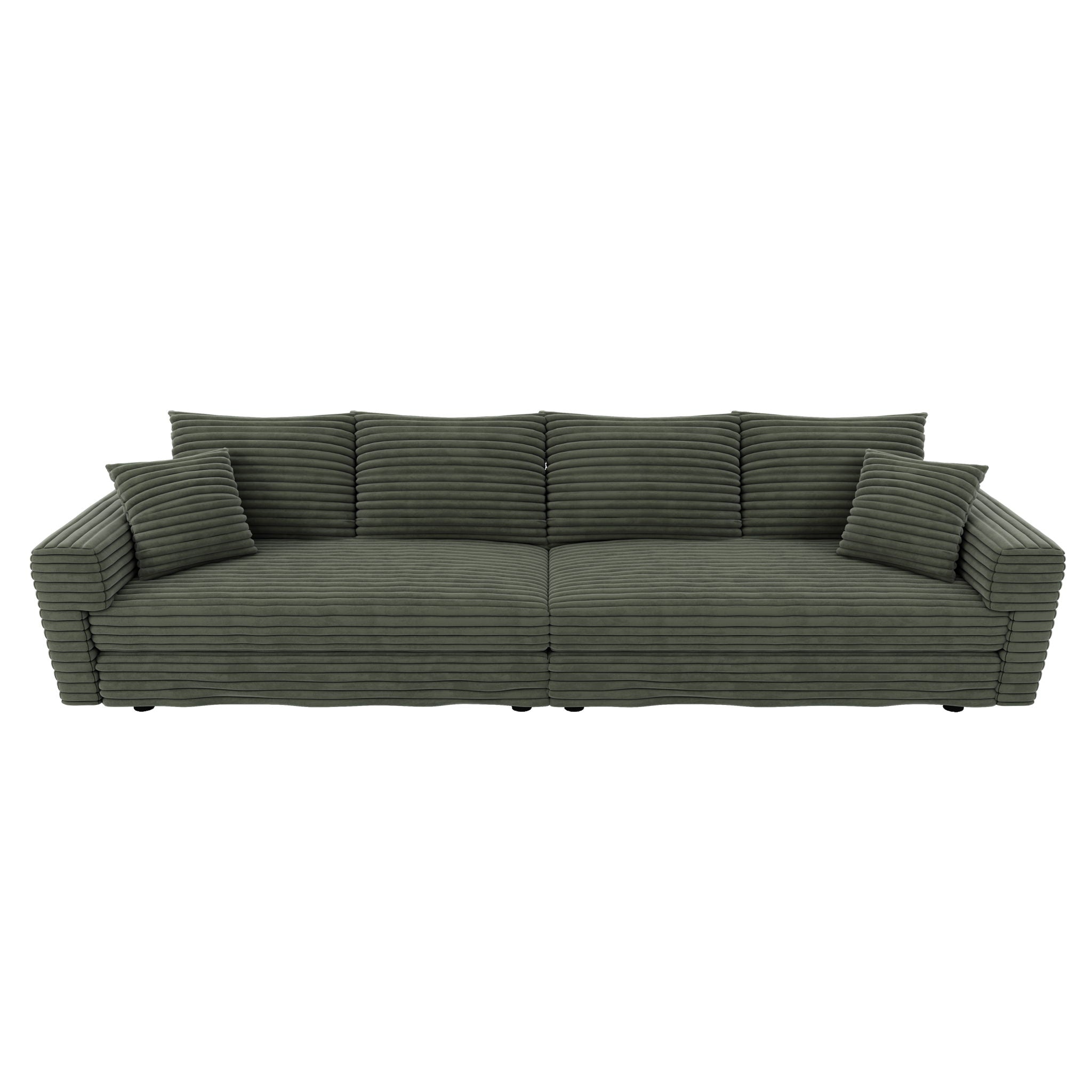 4 Seat Sofa, Modern Comfy Upholstered Sofa Cloud Couch, Deep Seat Couches With Soft Pillows