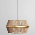Wendy - Rattan Round Chandelier - Natural / Gold