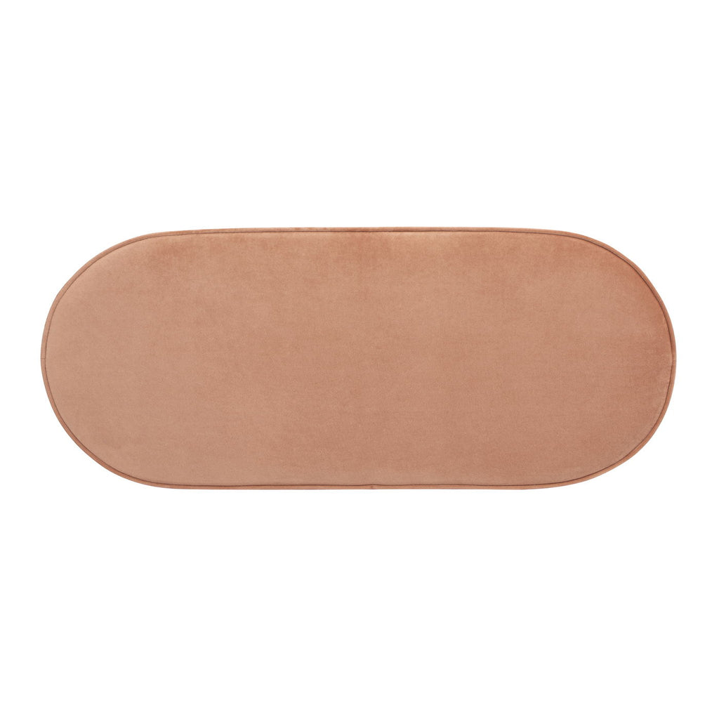 Serena - Contemporary Design Oval Storage Bench Ottoman