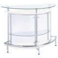 Strick - Freestanding Glass Top Home Bar Wine Cabinet - White