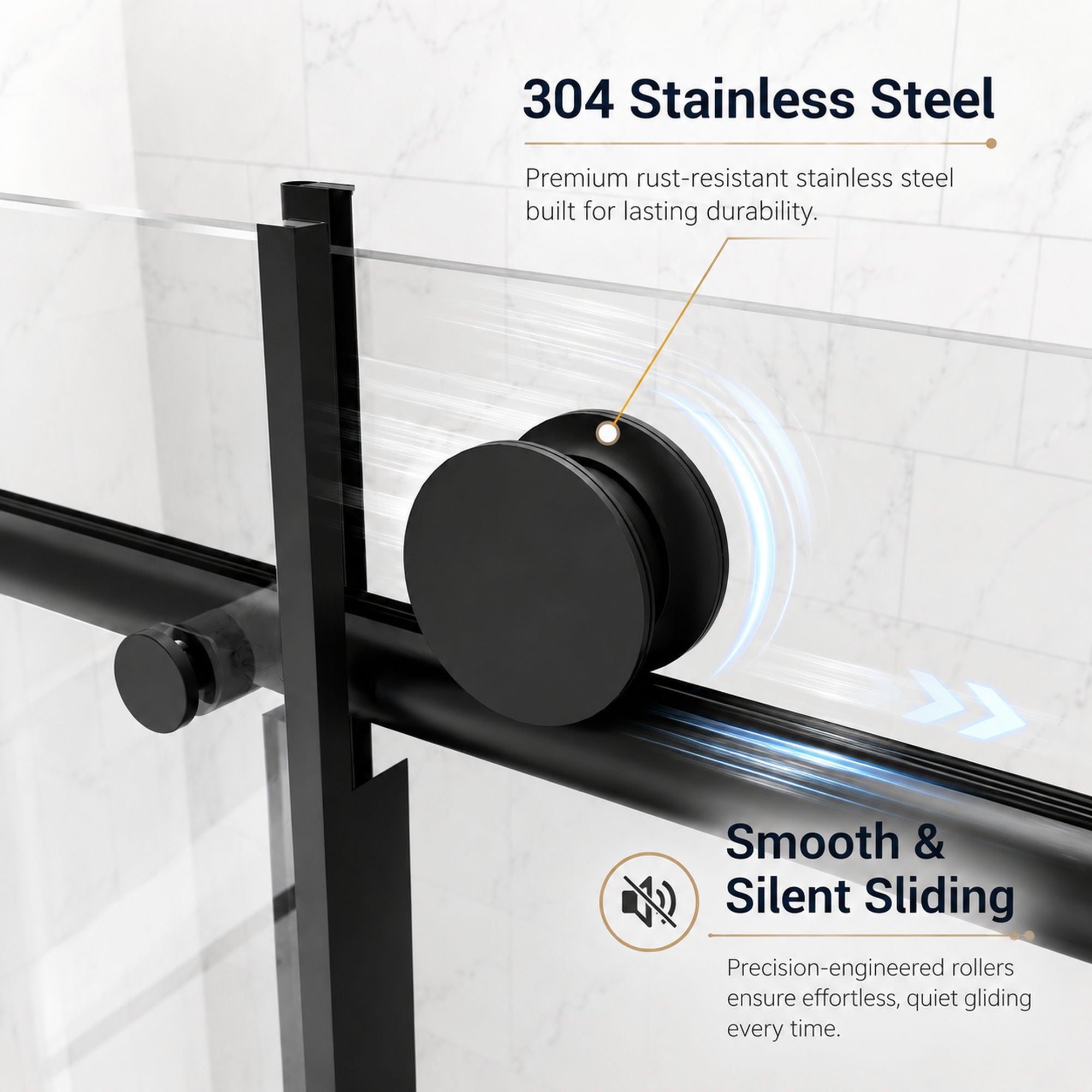 Frameless Shower Door With Soft Closing