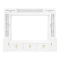Wall Unit Entertainment Center With Bookshelves For TVs Up To 80"