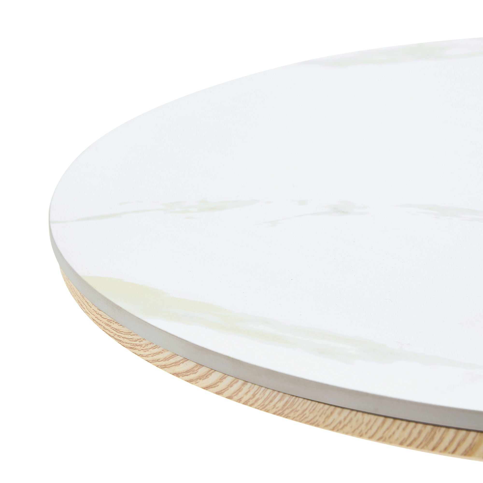 Circular Bar Table - White / Silver