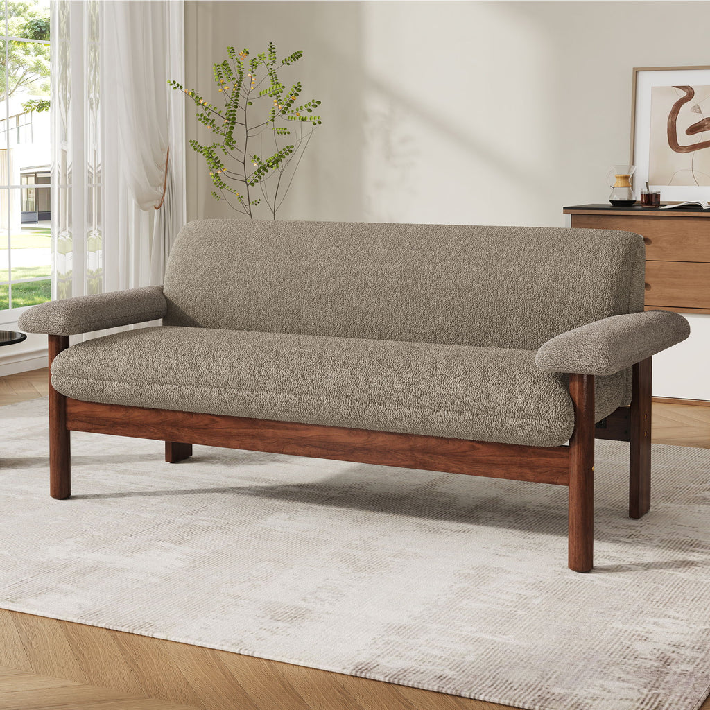Loveseat Sofa 2 Seater Couch With Armrest Pillows