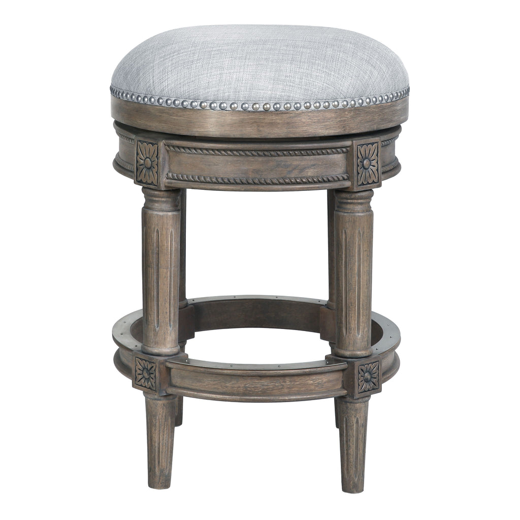 Rustic Elegance Backless Swivel Stool