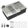 Double Bowl Drop-In Sink With 2 Basins