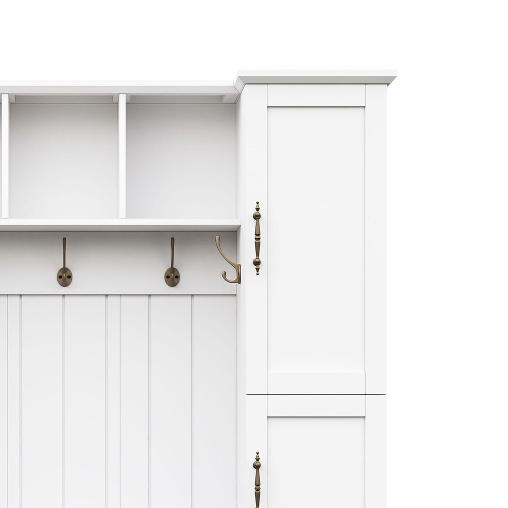 Hall Tree With 4 Side Cabinets