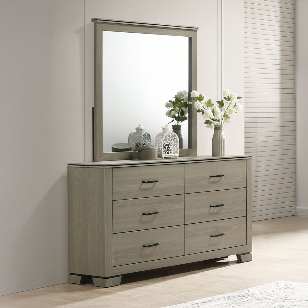Joanna - Mirror - Weathered Gray