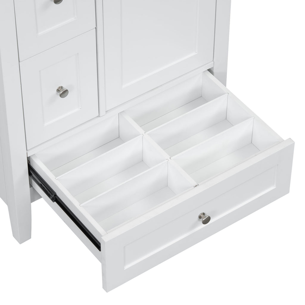 Modern Bathroom Vanity With Storage, Adjustable Shelf