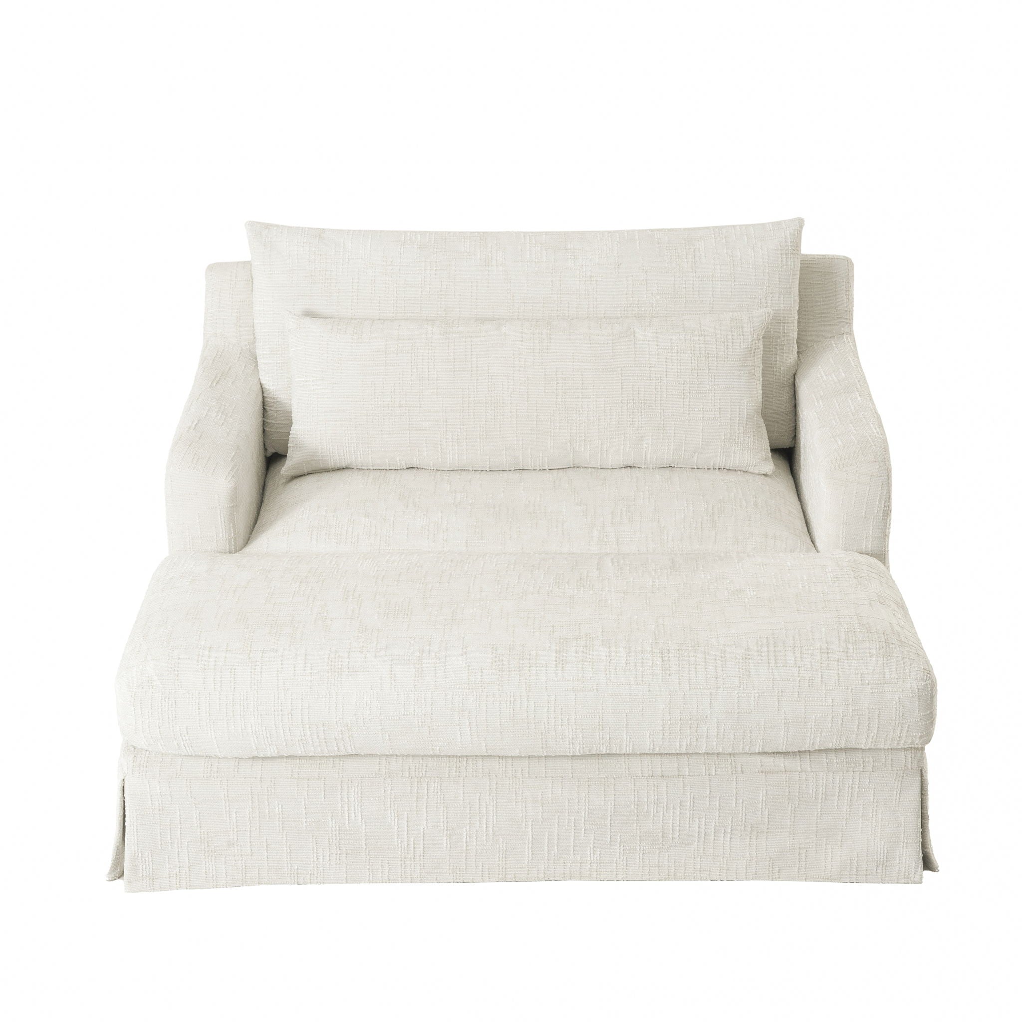 Sofa Bed Loveseat With Textured Surface And 2 Cushions