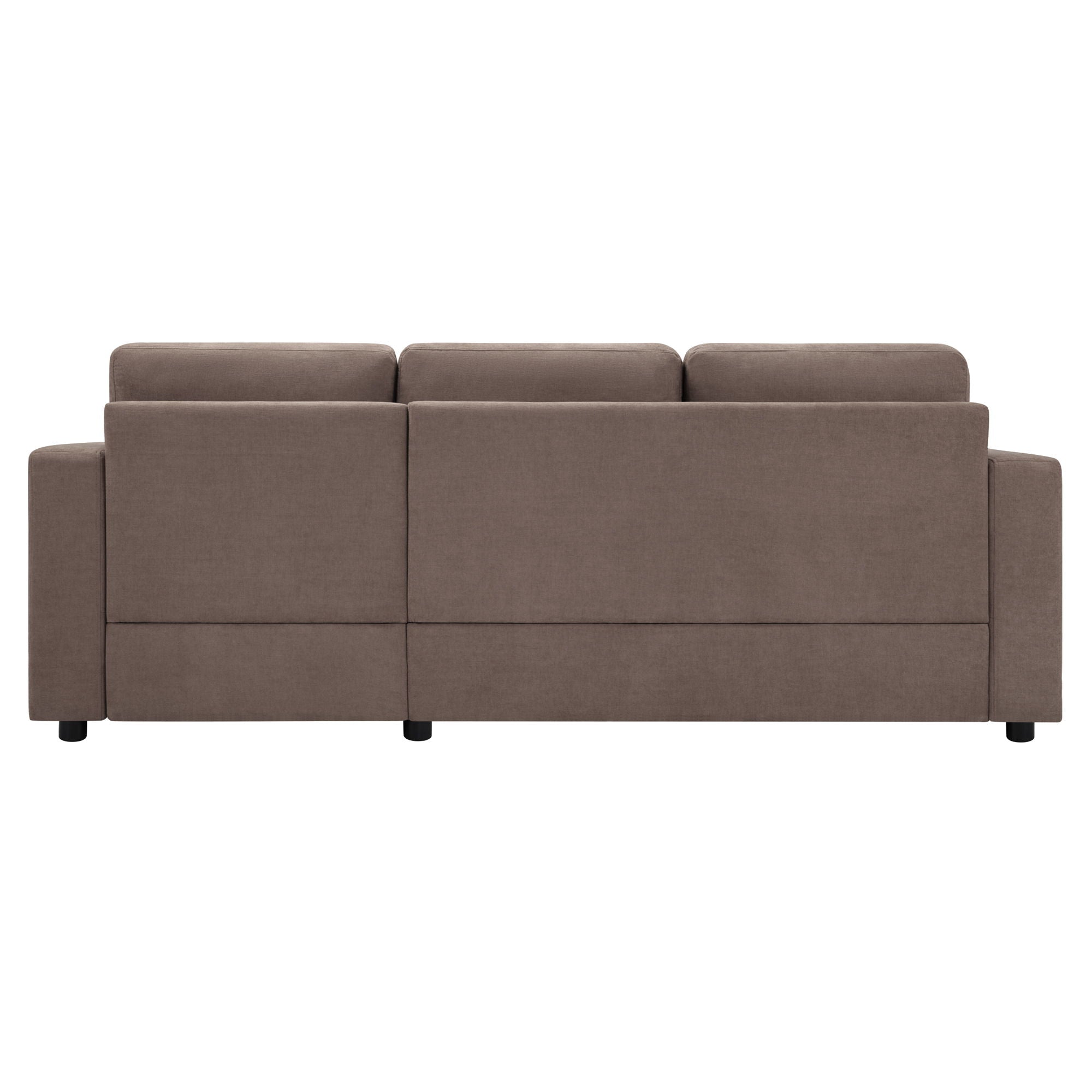 Modern L-Shaped Sectional Sofa With Curved Chaise, USB Ports, And Side Storage Pockets