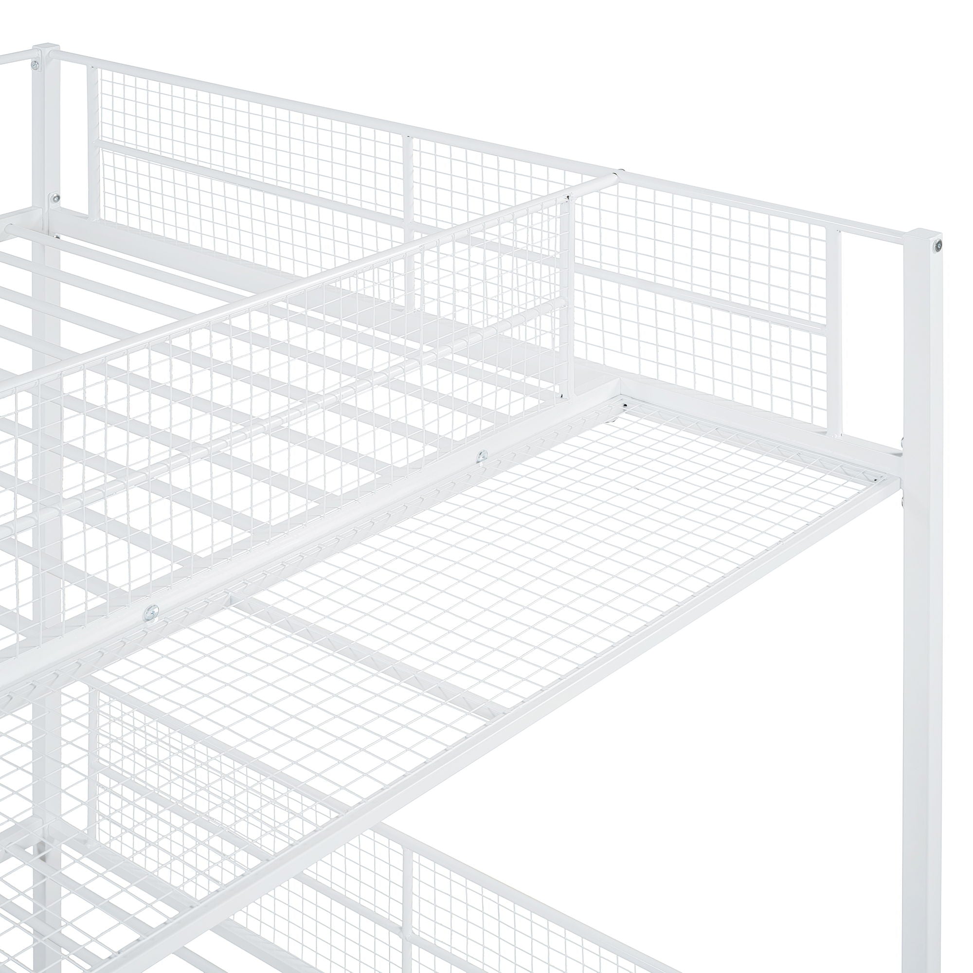 Bunk Bed With 5 Tier Shelves