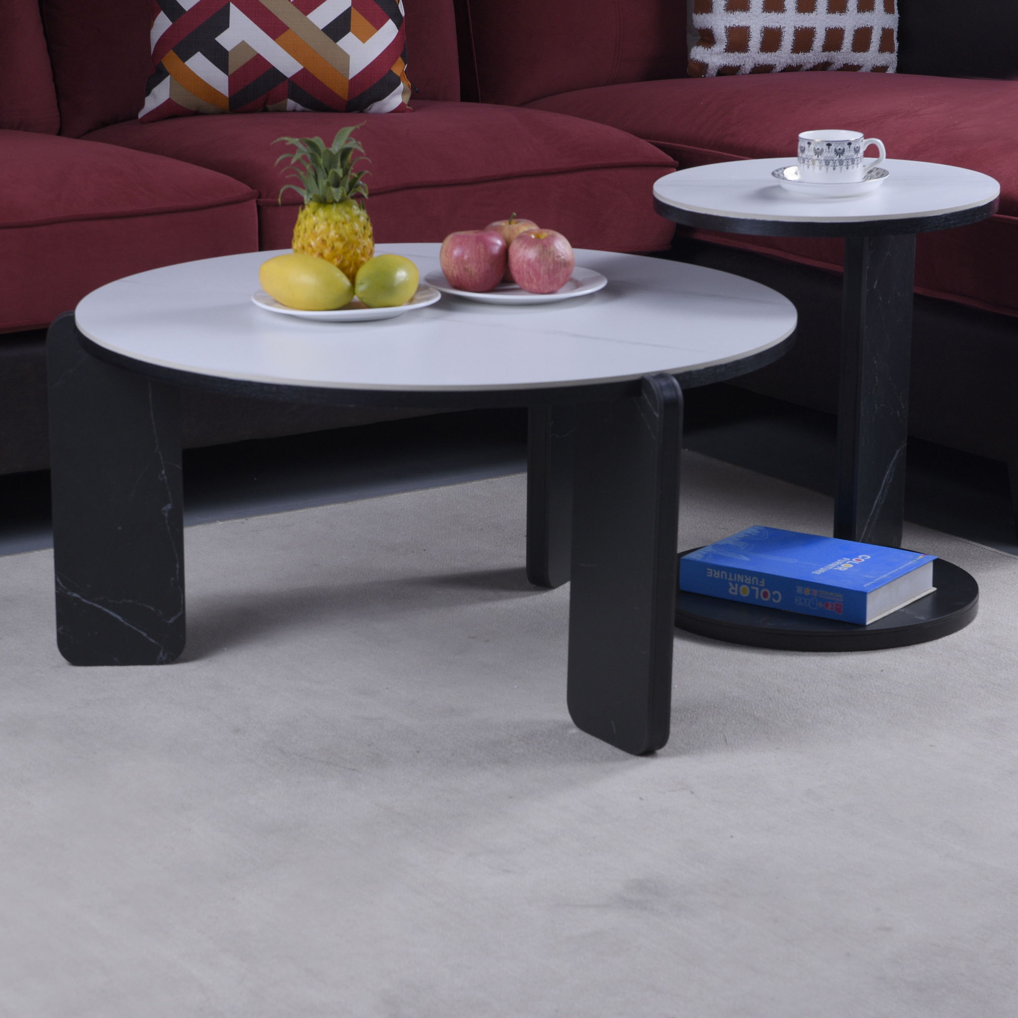 Round Coffee & End Table Set