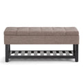 Saxon - Upholstered Transitional Storage Ottoman Bench