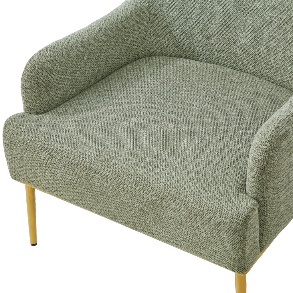 Modern Elegance Accent Chair With Curved Backrest