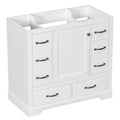 Modern Bathroom Vanity Base Only, 6 Drawer Storage With Adjustable Shelf