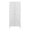 Adjustable 2 Door Kitchen Pantry Cabinet With Striped Design
