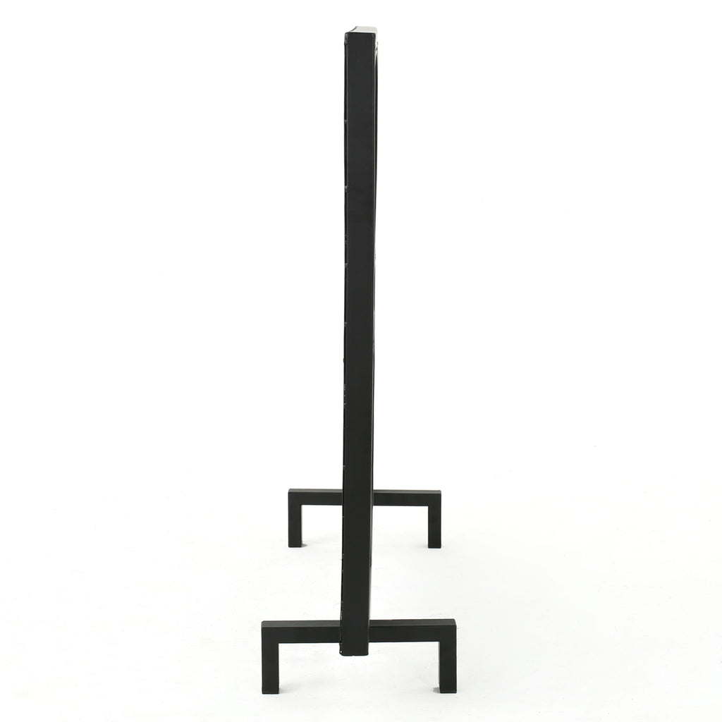 Thayer - Single Panel Iron Fireplace Screen With Geometric Design