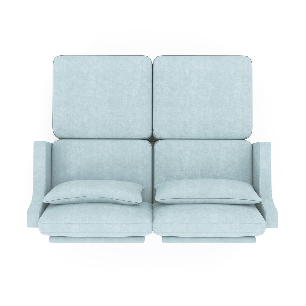 Stylish Sofa With Ottoman And Lumbar Pillows, Ergonomic Design