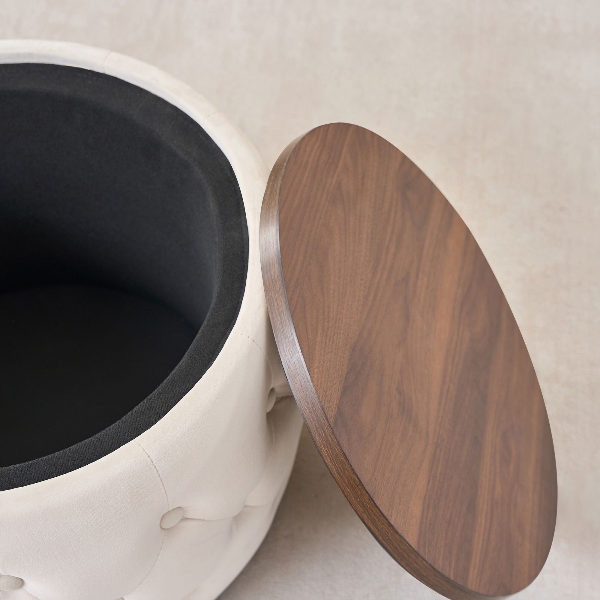 Nesting Ottomans 2 Piece With Tray, 4 In 1 Function