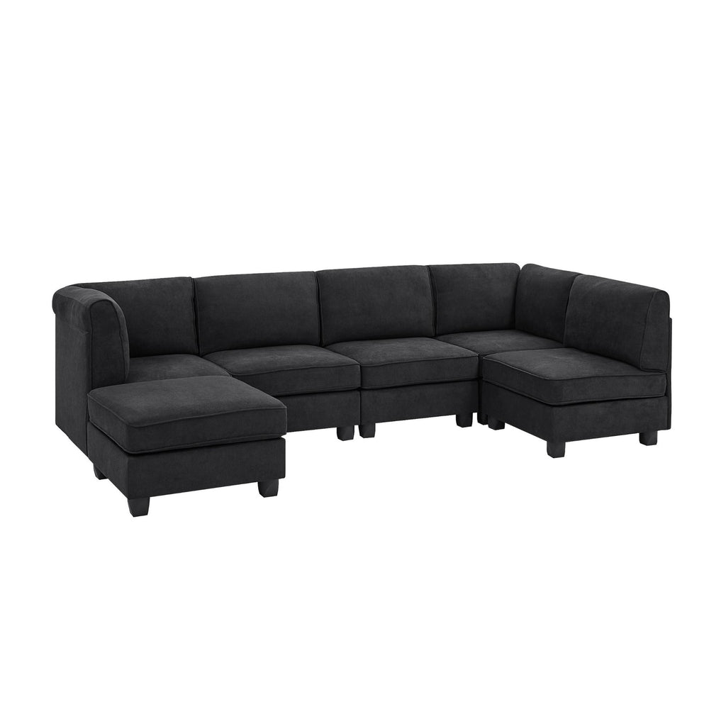 Upholstered Modular Sectional - Black
