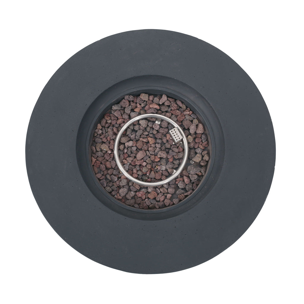Modern Lightweight Concrete Outdoor Circular Fire Pit 50, 000 Btu