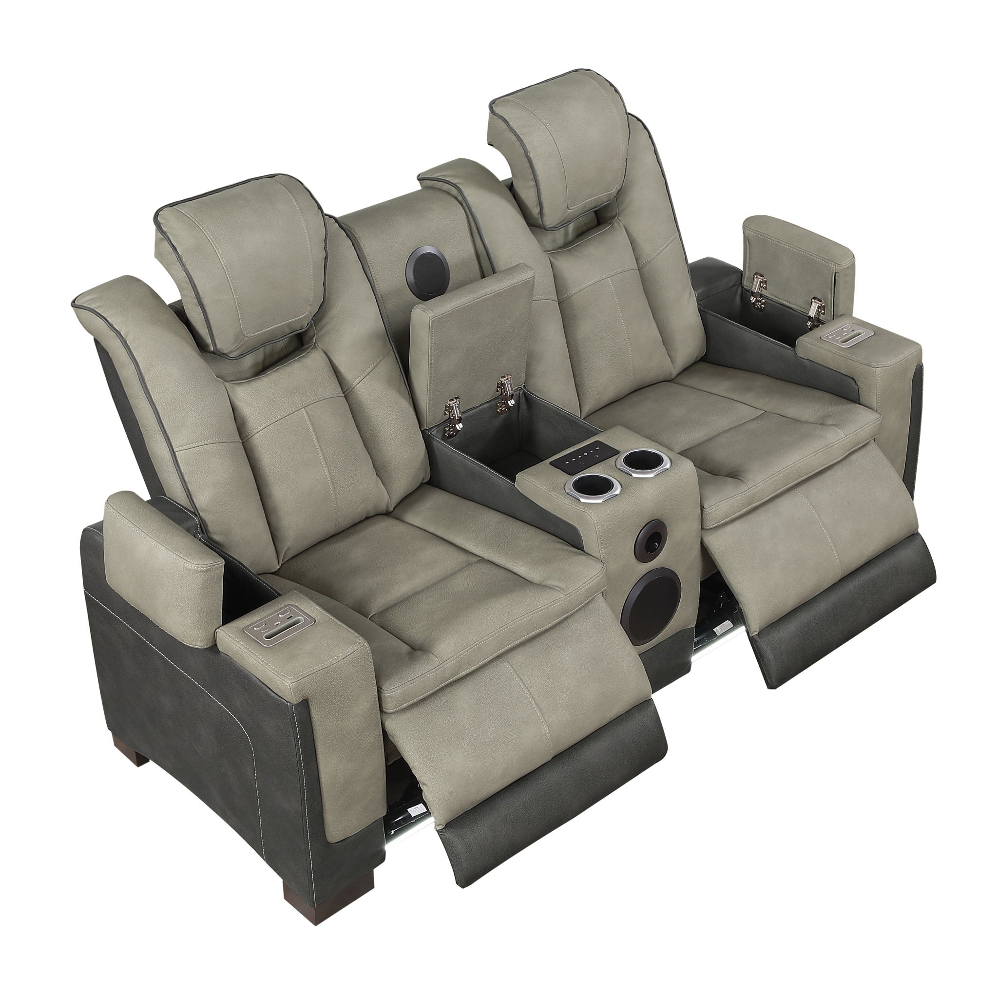 Bruno - Power Reclining Loveseat With Bluetooth Speakers