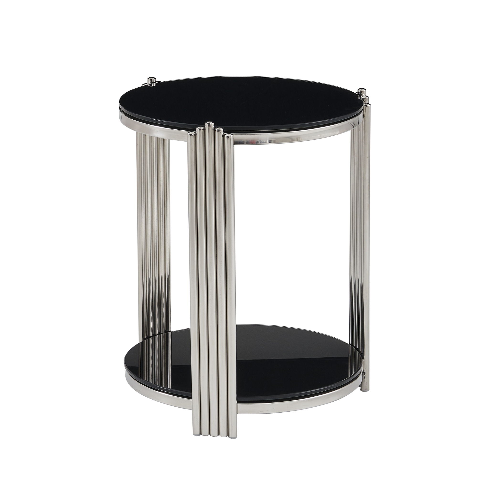 Round Table With Double Layer Storage