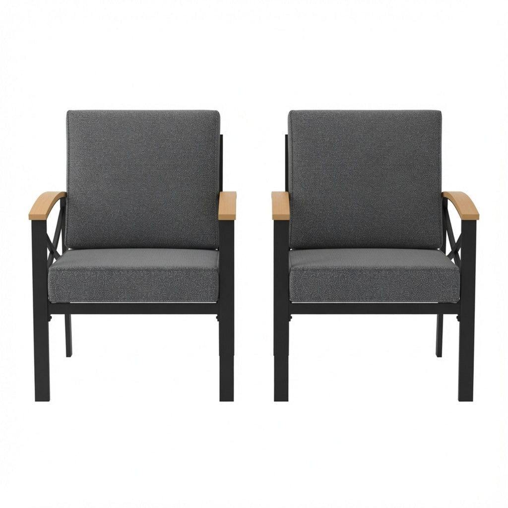 Outdoor Patio Armchair, All Weather (Set of 2)