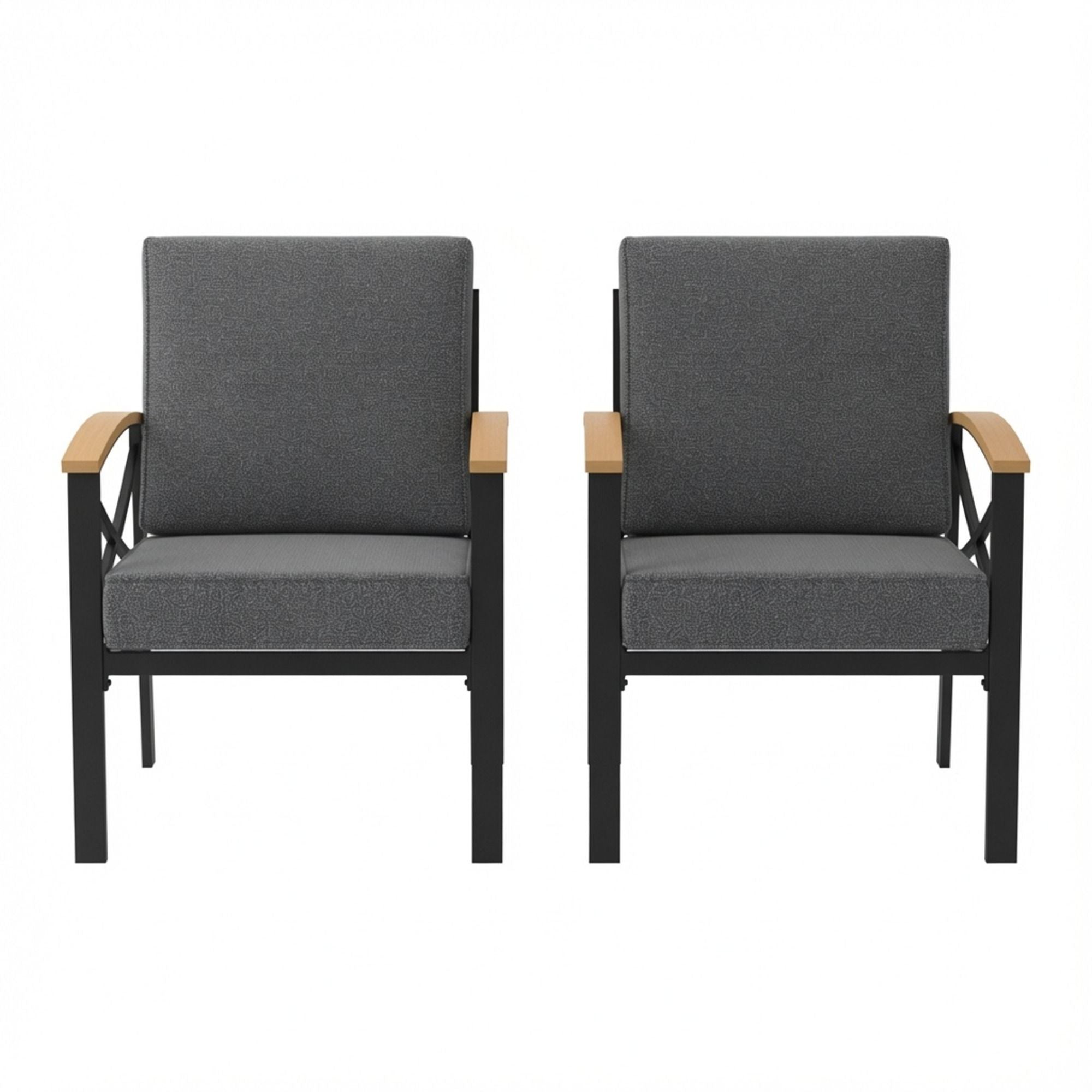 Outdoor Patio Armchair, All Weather (Set of 2)